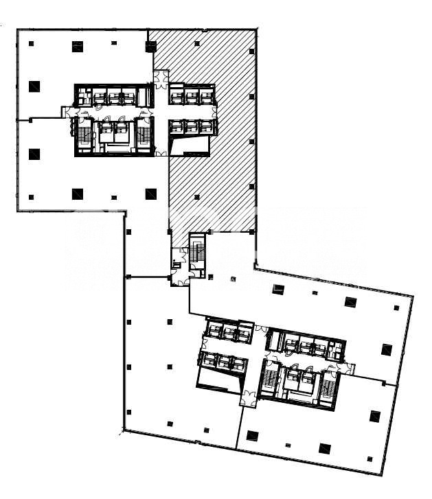 Планировка офиса 614 м², 7 этаж, Бизнес-центр «Город Столиц» Северный блок